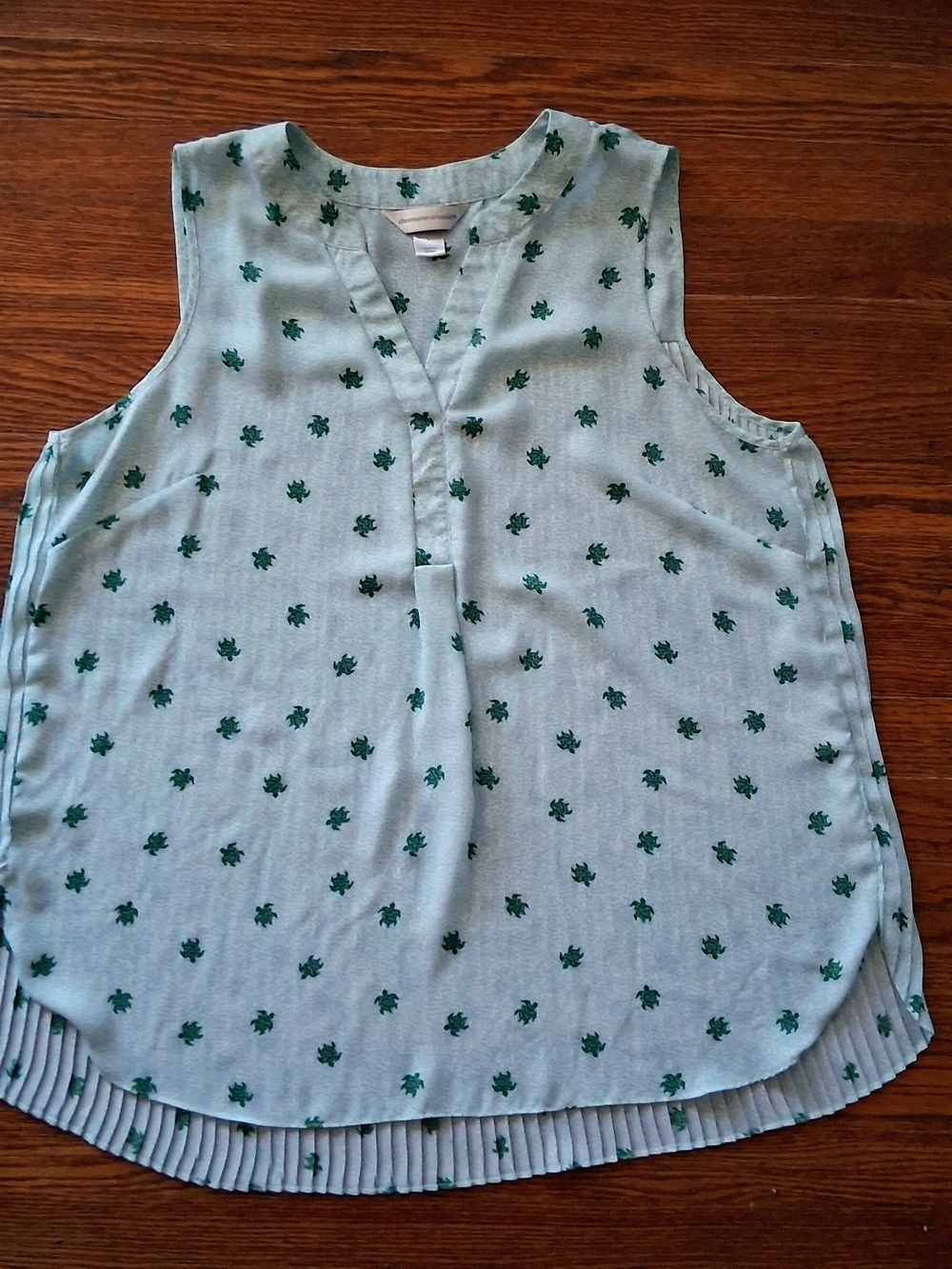 Christopher & Banks Sea Turtles Novelty Print Lightweight Tank Top Size Large